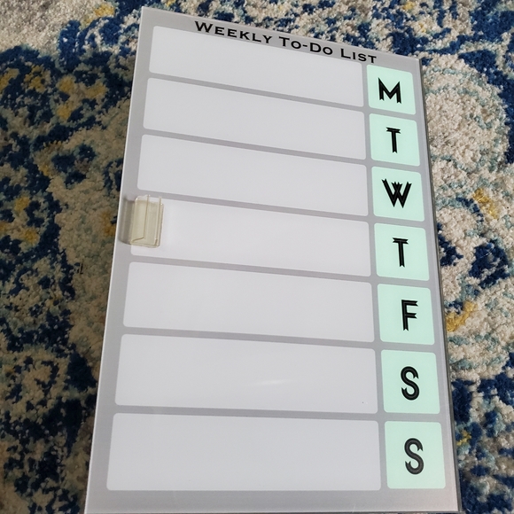 Custom Dry Erase Board Weekly To Do List W/ Marker - Picture 4 of 8